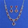 American Diamond Classic Necklace with Rhodium Plating