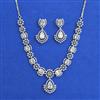 American Diamond Classic Necklace with Rhodium Plating