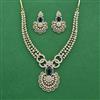 Cz Classic Necklace Set With 2 Tone Plating