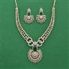 Cz Classic Necklace Set With 2 Tone Plating