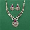 Cz Classic Necklace Set With 2 Tone Plating