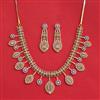 Cubic Zirconia Classic Necklace Set With 2 Tone Plating