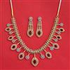 Cubic Zirconia Classic Necklace Set With 2 Tone Plating