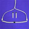 Cz Classic Necklace Set With Rhodium Plating