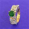 Cz Adjustable Ring With 2 Tone Plating