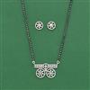 Cz Classic Mangalsutra With 2 Tone Rhodium Plating