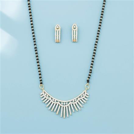 Cz Classic Mangalsutra With 2 Tone Plating