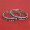 Cz Classic Bangles With Rhodium Plating