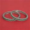 Cz Classic Bangles With Rhodium Plating