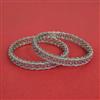 Cz Classic Bangles With Rhodium Plating