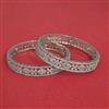 Cz Classic Bangles With Rhodium Plating