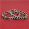 Cz Classic Bangles With Rhodium Plating
