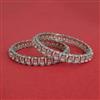 Cz Classic Bangles With Rhodium Plating