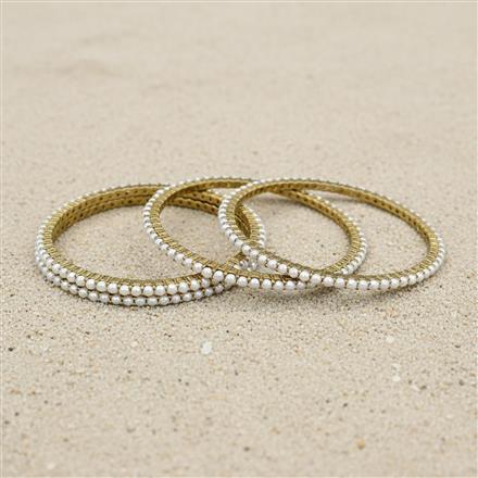 Cz Classic Bangles With Mehndi Plating