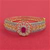 Cubic Zirconia Openable Kada With 2 Tone Plating