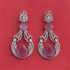 Cz Classic Earring With Rhodium Plating