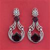 Cz Classic Earring With Rhodium Plating