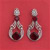 Cz Classic Earring With Rhodium Plating