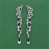 Cz Classic Earring With Rhodium Plating