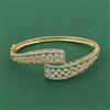 Cz Delicate Kada With Mehndi 2 Tone Rhodium Plating