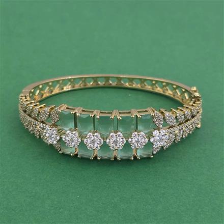 Cz Classic Kada With Mehndi Plating