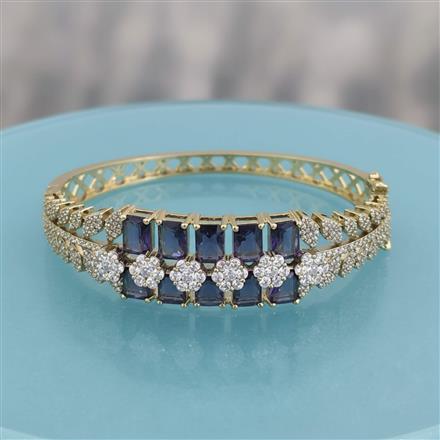 Cz Classic Kada With Mehndi Plating