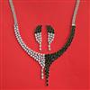 Cubic Zirconia Classic Necklace Set With Rhodium Plating