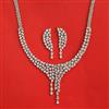 Cubic Zirconia Classic Necklace Set With Rhodium Plating