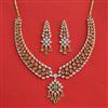 Cubic Zirconia Classic Necklace Set With 2 Tone Plating