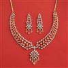 Cubic Zirconia Classic Necklace Set With 2 Tone Plating