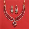 Cubic Zirconia Classic Necklace Set With 2 Tone Plating