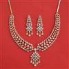Cubic Zirconia Classic Necklace Set With 2 Tone Plating