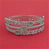 Cubic Zirconia Openable Kada With Rhodium Plating
