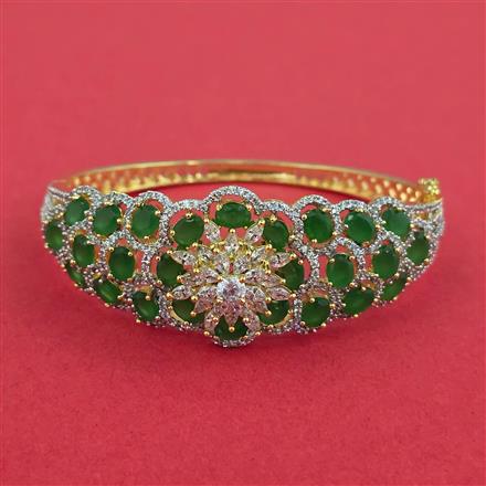 Cubic Zirconia Openable Kada With 2 Tone Plating