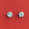 Cubic Zirconia Tops With 2 Tone Rhodium Plating