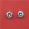 Cubic Zirconia Tops With 2 Tone Rhodium Plating