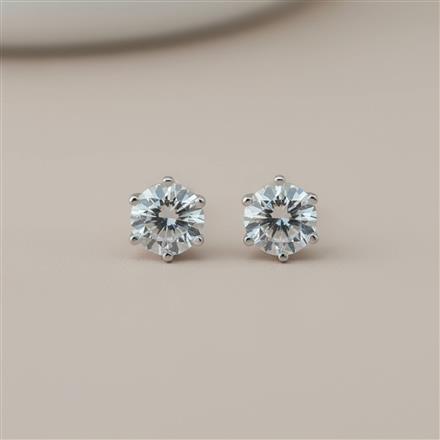 Cubic Zirconia Tops With 2 Tone Rhodium Plating
