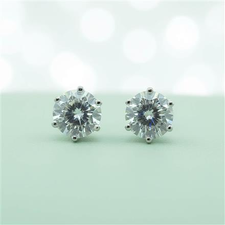 Cubic Zirconia Tops With 2 Tone Rhodium Plating