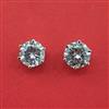 Cubic Zirconia Tops With 2 Tone Rhodium Plating