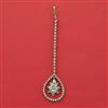 Cubic Zirconia Delicate Tikka With Mehndi 2 Tone Rhodium Plating