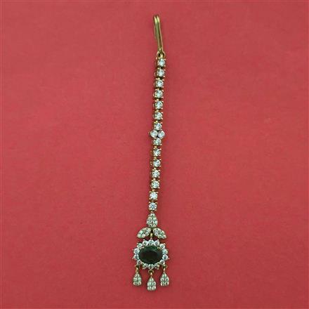 American Diamond Classic Tikka with Mehndi Plating