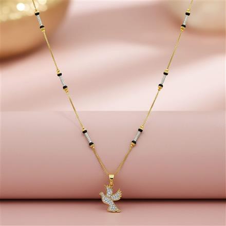 Cz Classic Mangalsutra With Gold Plating