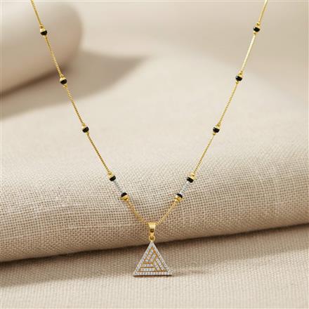 Cz Classic Mangalsutra With Gold Plating
