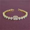 Cz Openable Bracelet With Rhodium 2 Tone Plating