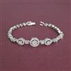 Cz Classic Bracelet With Mehndi 2 Tone Rhodium Plating