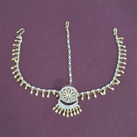 Cz Classic Damini With Rhodium 2 Tone Plating