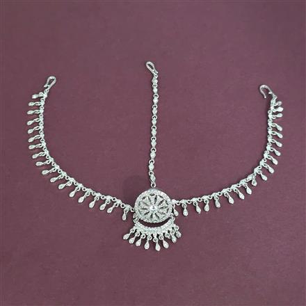 Cz Classic Damini With Rhodium 2 Tone Plating