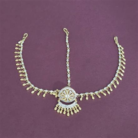 Cz Classic Damini With Rhodium 2 Tone Plating