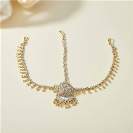 Cz Classic Damini With Rhodium 2 Tone Plating