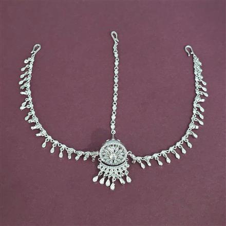 Cz Classic Damini With Rhodium 2 Tone Plating